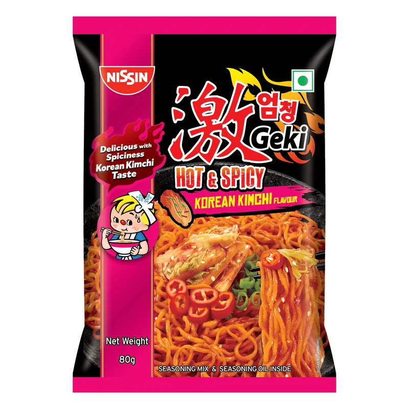 Nissin Geki Hot & Spicy Korean Kimchi Ramen