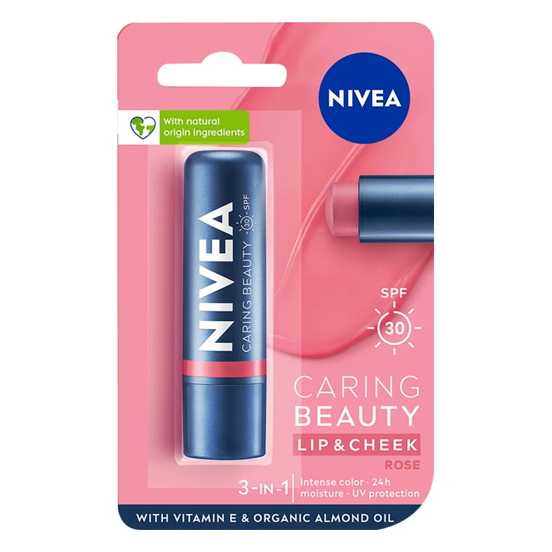 NIVEA Caring Beauty Lip & Cheek Balm - Rose