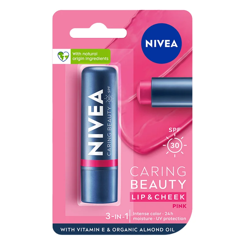 NIVEA Caring Beauty Lip & Cheek Balm Tint - Pink
