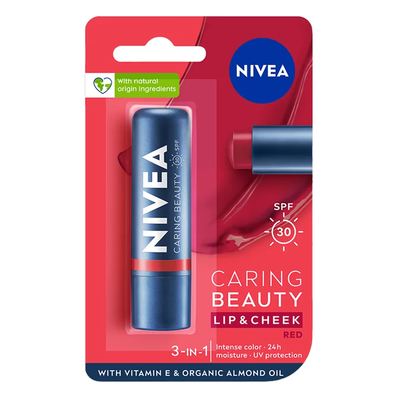 NIVEA Caring Beauty Lip & Cheek Balm Tint - Red
