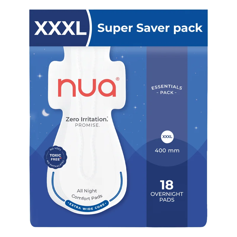 Nua All Night Comfort Sanitary Pads - XXXL