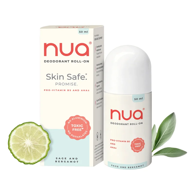Nua Deodorant Roll On With Ceramides & AHA - Sage & Bergamot