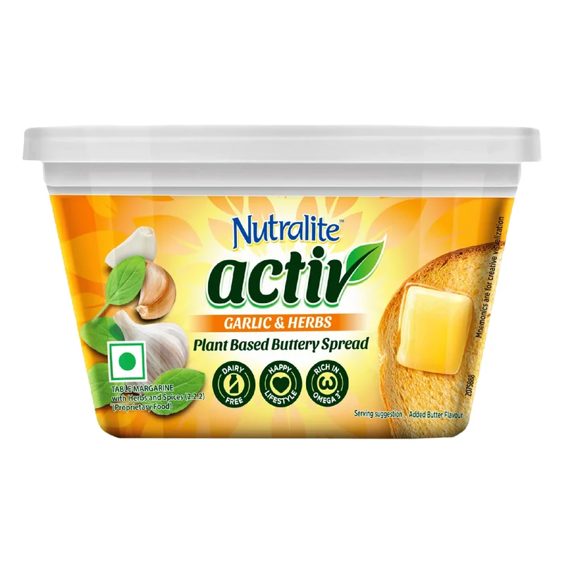 Nutralite Activ Garlic & Herbs Plant Based Buttery Spread