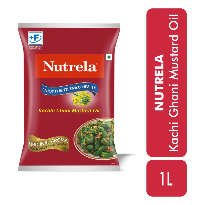 Nutrela Kachi Ghani Mustard Oil Pouch
