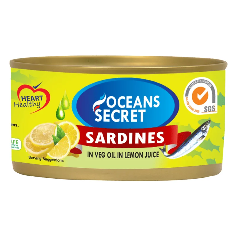 Oceans Secret Sardines in Vegetable Oil with Lemon