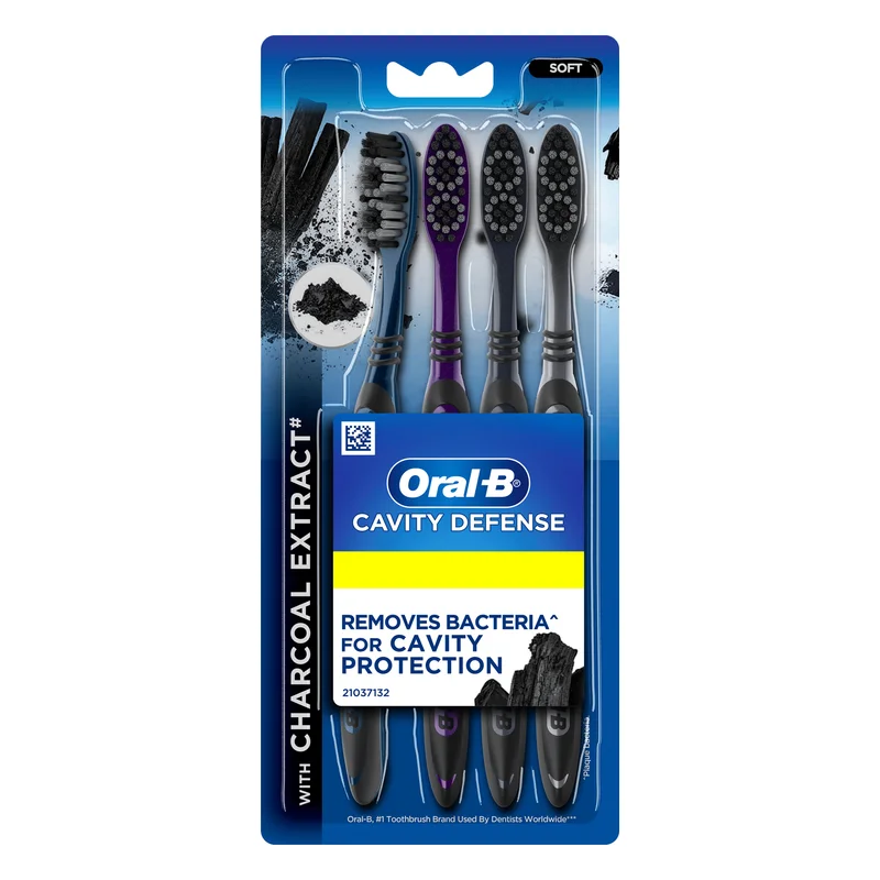 Oral-B Cavity Defense Charcoal Toothbrush - Soft