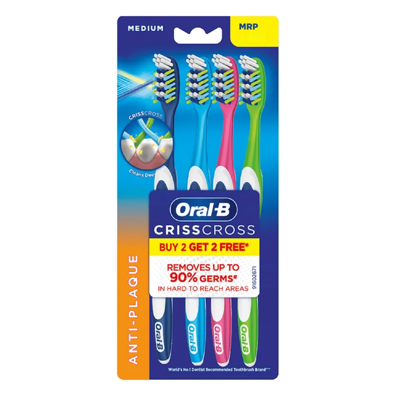 Oral-B Criss Cross Anti-Plaque Toothbrush - Soft