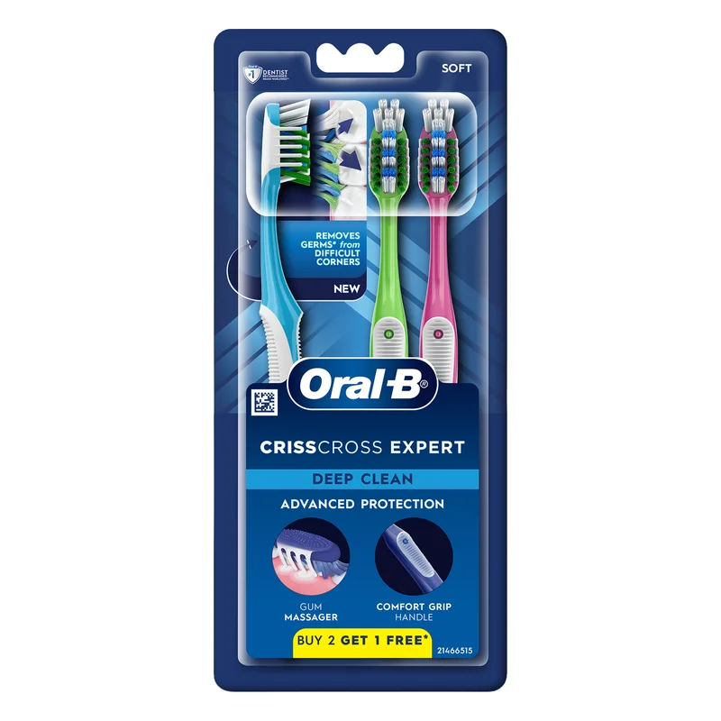 Oral-B Criss Cross Bacteria Blast Soft Toothbrush