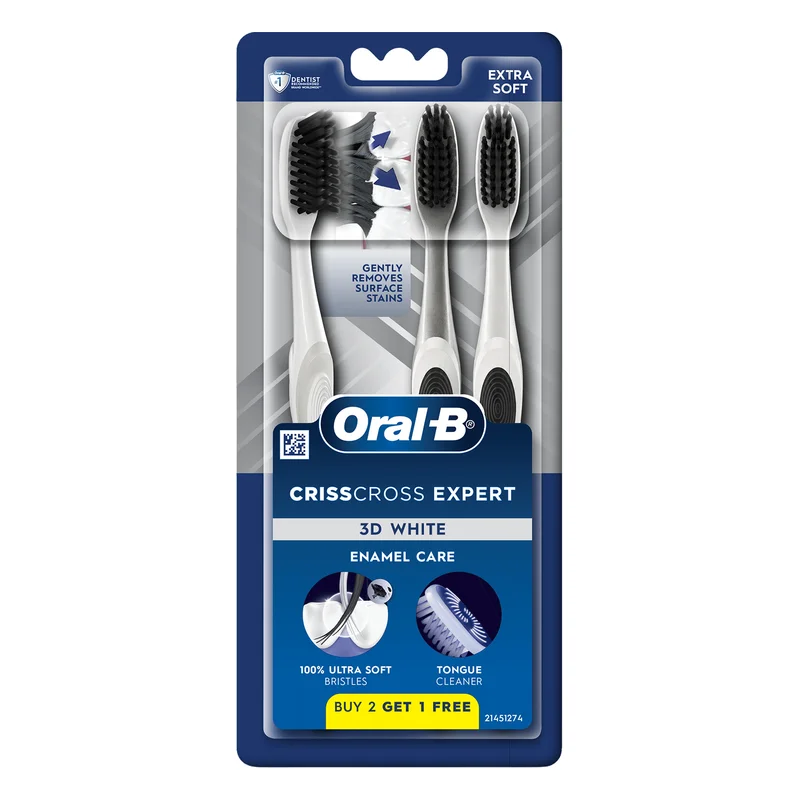 Oral-B Criss Cross Charcoal Extra Soft Toothbrush