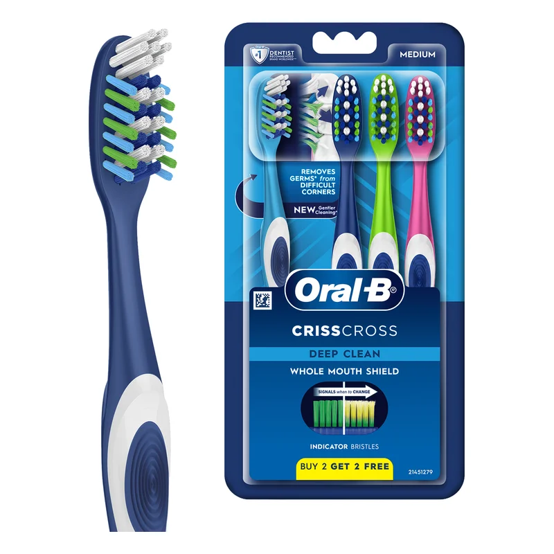 Oral-B Criss Cross Deep Clean Anti-Plaque Toothbrush - Medium