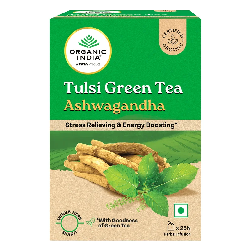 Organic India Tulsi Green Tea Ashwagandha
