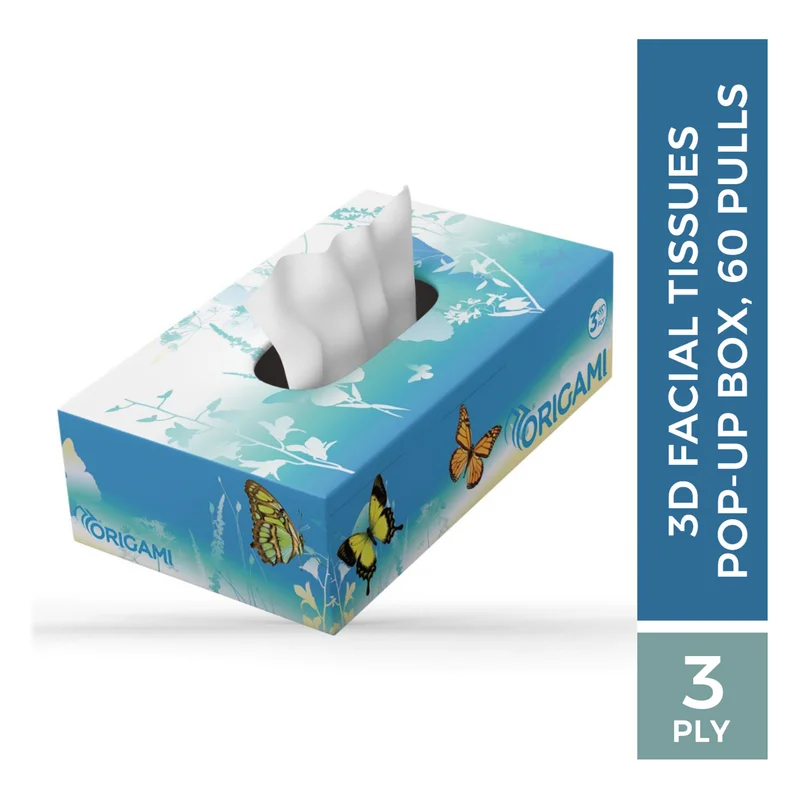 Origami 3D Deco Facial Tissues - 3 Ply