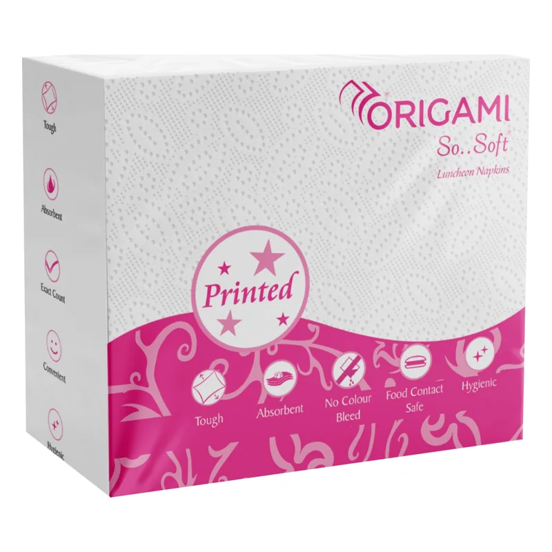 Origami Luncheon Printed Tissue Napkins - 32 x 32 cm