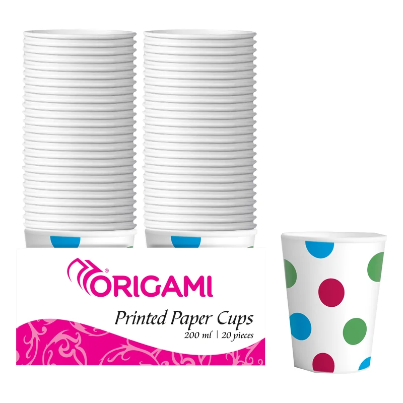 Origami Printed Paper Cups