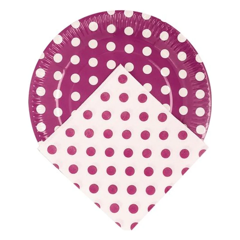 Origami Printed Party Combo - Plates & Napkins