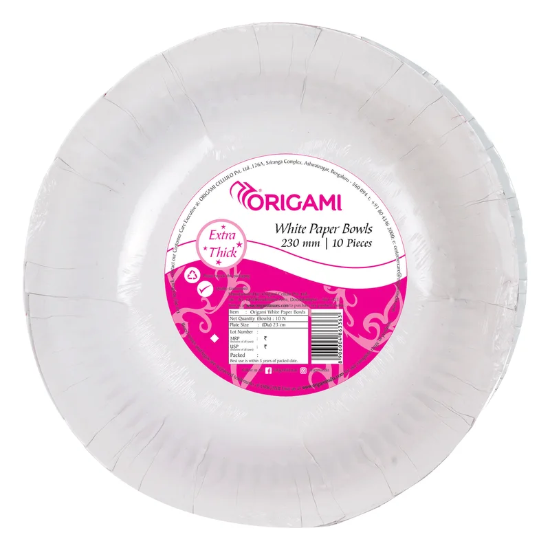Origami White Paper Bowls