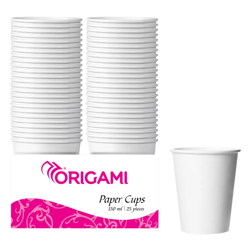 Origami White Paper Cups