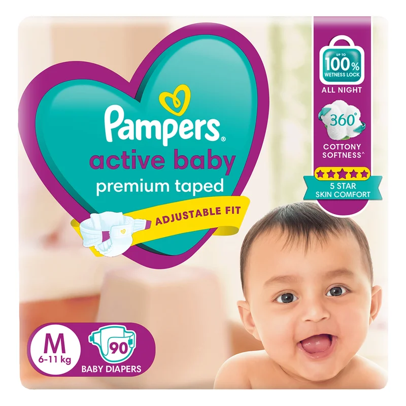 Pampers Active Baby Diaper Pants - Medium