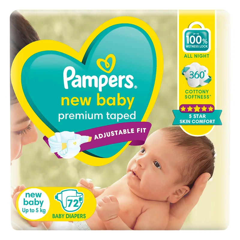 Pampers Premium Care Taped Diapers - New Baby