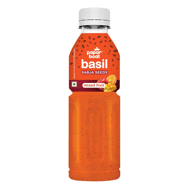 Paper Boat Basil Seeds Drink Mixed Fruit