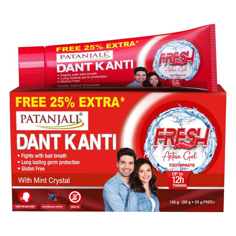 Patanjali Dant Kanti Fresh Active Gel Toothpaste