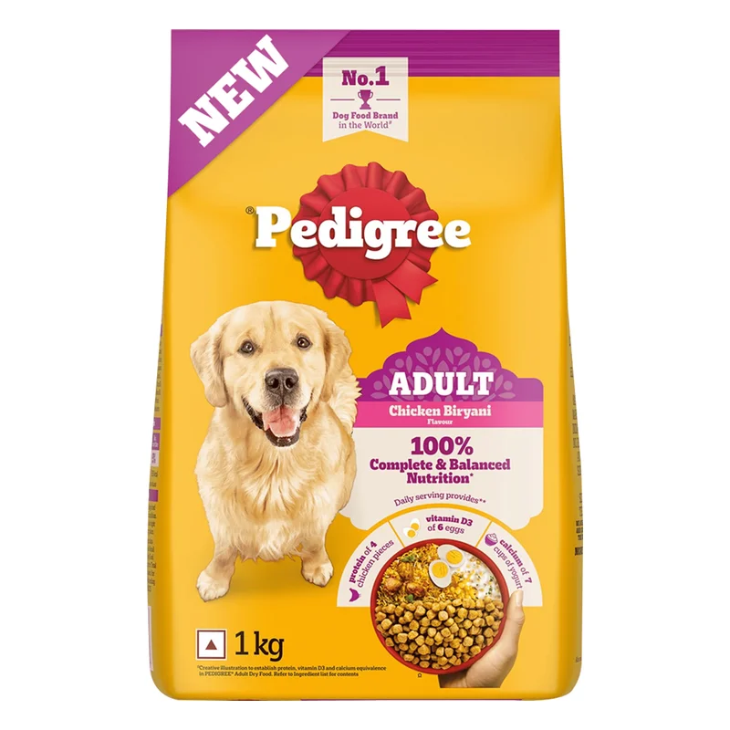Pedigree Adult Dry Dog Food - Chicken Biryani Flavour