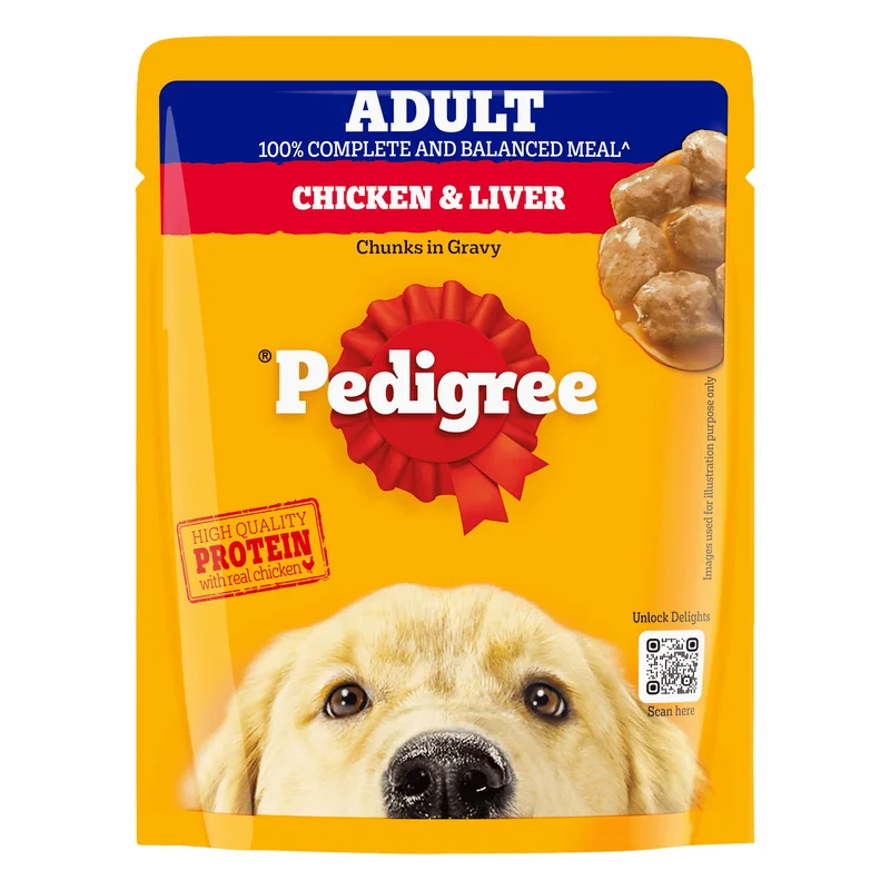 Pedigree Adult Wet Dog Food - Chicken & Liver Chunks in Gravy