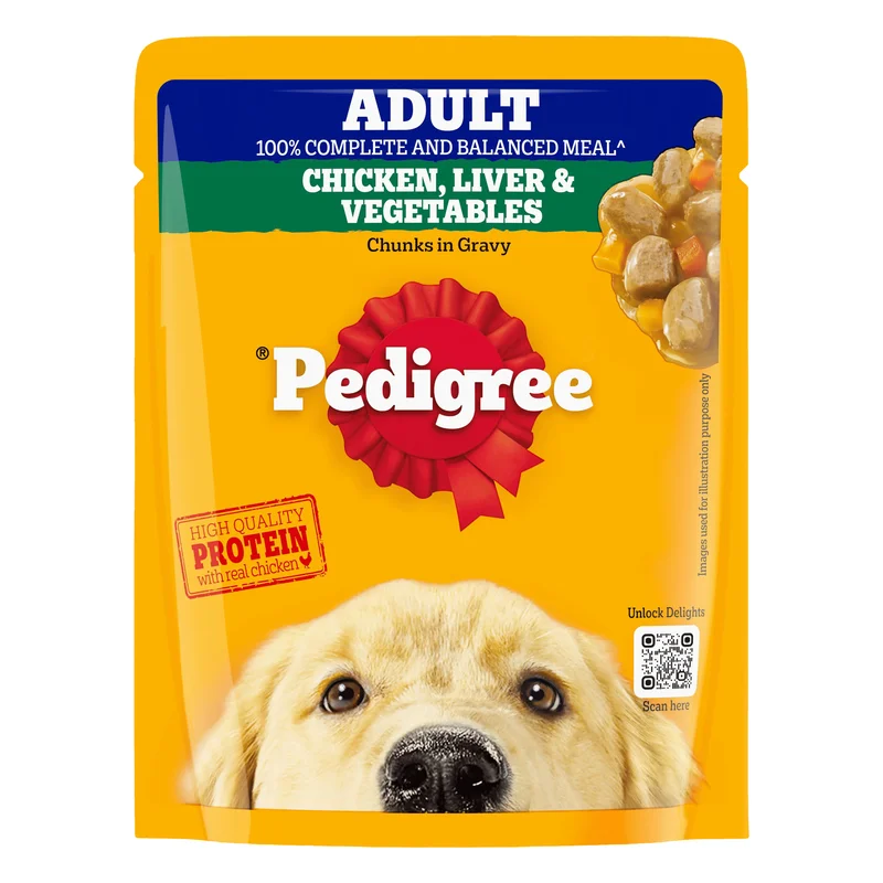 Pedigree Adult Wet Dog Food - Grilled Liver Chunks in Gravy