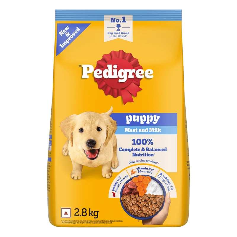 Pedigree Puppy Dry Food - Meat & Milk