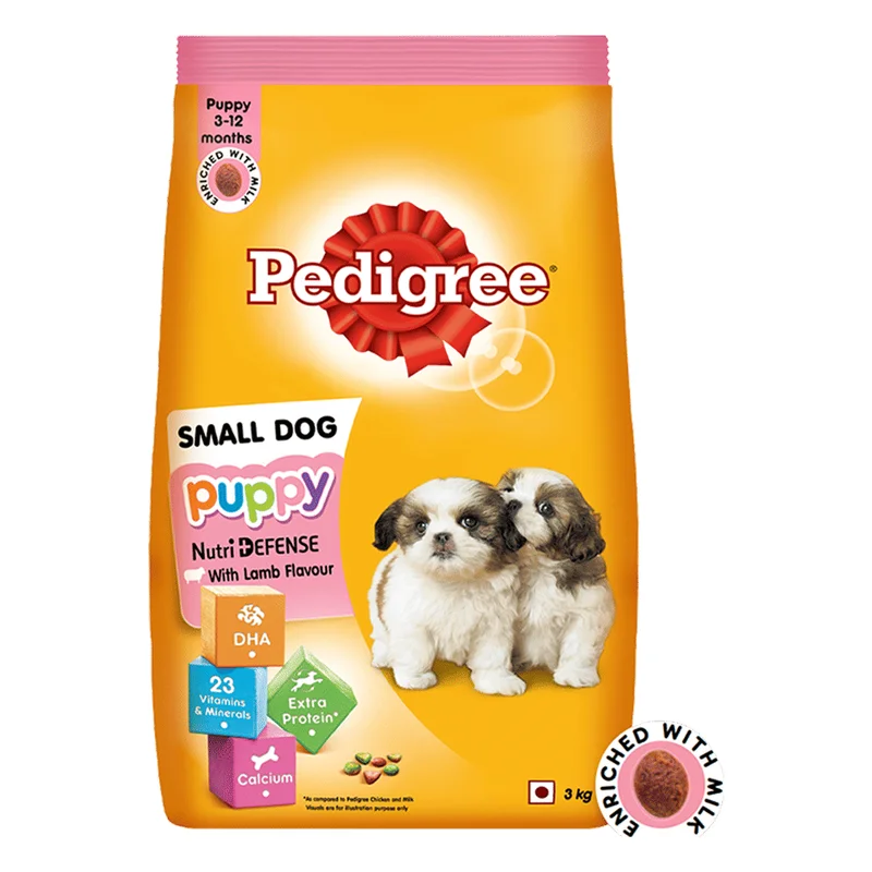 Pedigree Puppy Small Breed Dry Food - Lamb & Milk