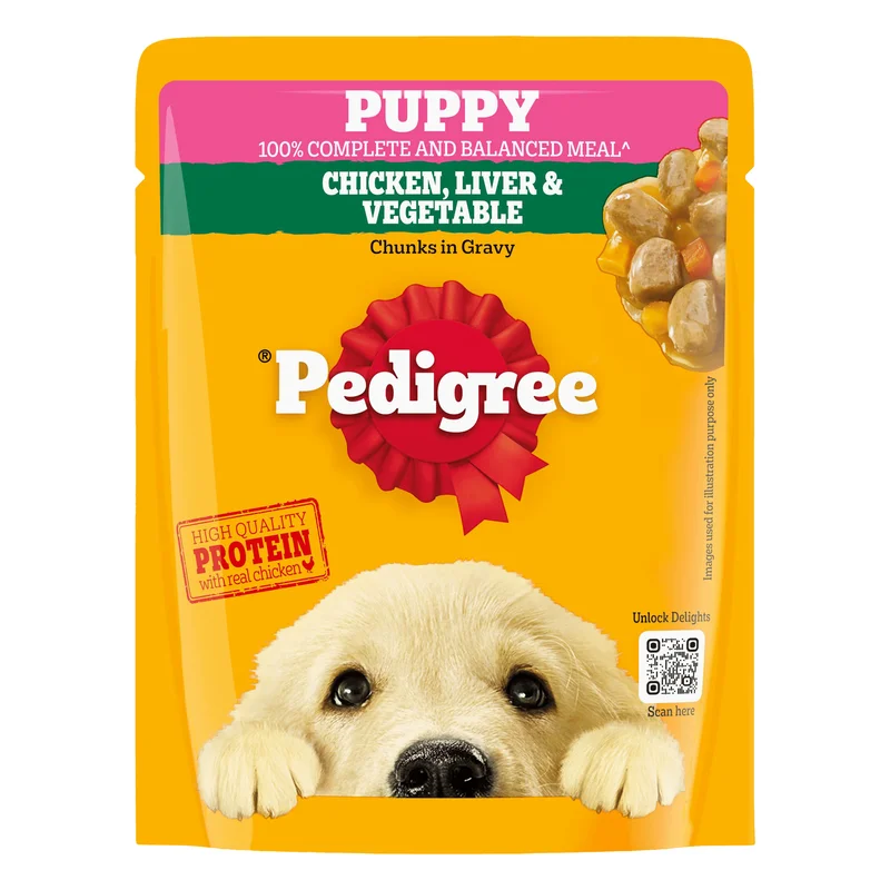 Pedigree Puppy Wet Dog Food - Chicken & Liver Chunks in Gravy