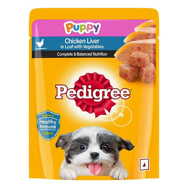 Pedigree Puppy Wet Dog Food - Chicken & Liver Loaf with Vegetables