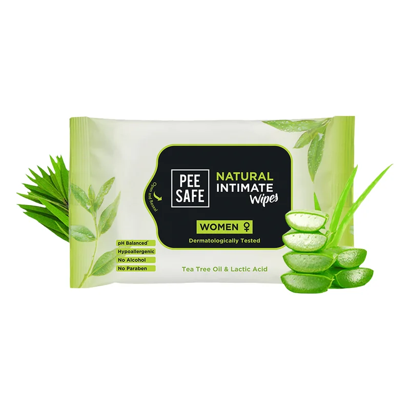 Pee Safe Natural Intimate Wipes For Women