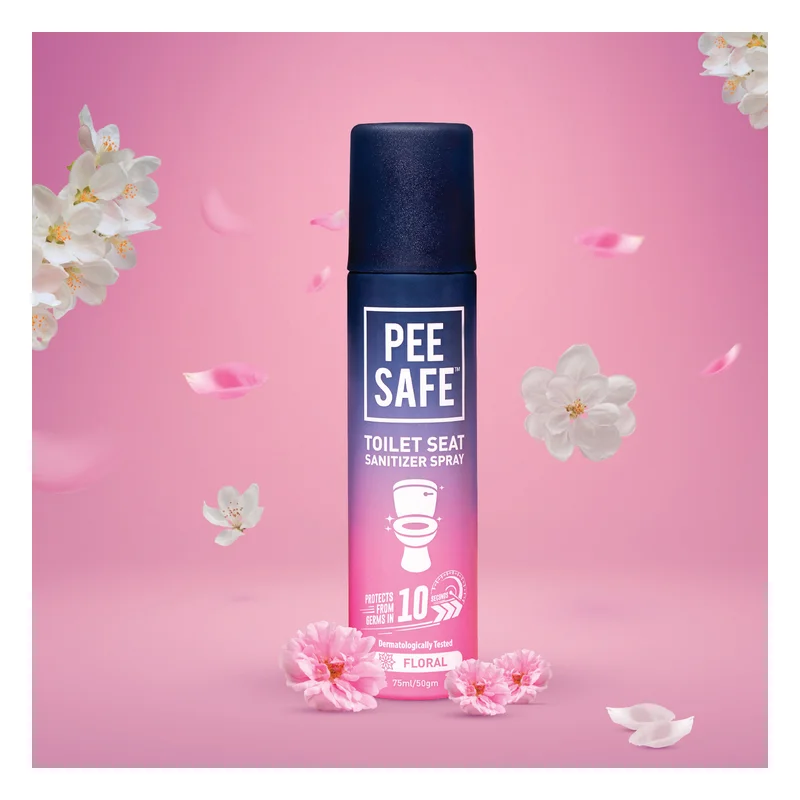 Pee Safe Toilet Seat Sanitizer Spray - Floral