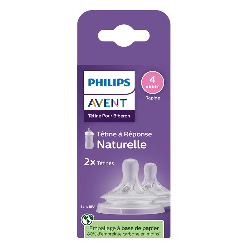 Philips Avent Natural Response Nipple - Fast (3m+)