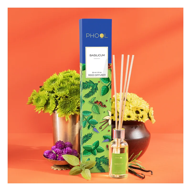 Phool Basilicum Reed Diffuser Set