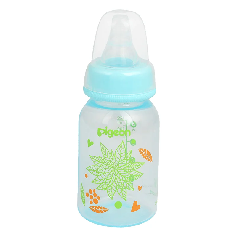 Pigeon Peristaltic Clear Nursing Bottle - Blue