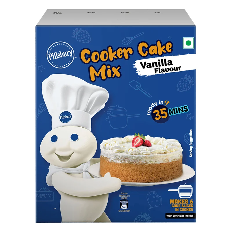 Pillsbury Eggless Vanilla Cooker Cake Mix