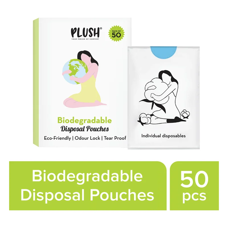 Plush Biodegradable Sanitary Disposal Pouches