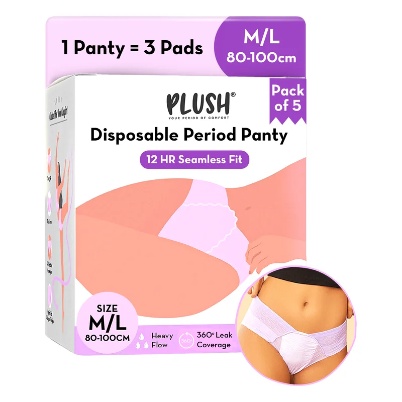 Plush Disposable Period Panties - M/L