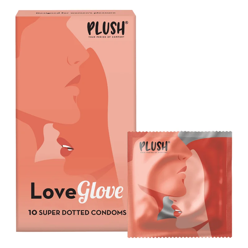 Plush LoveGlove Extra Super Dotted Condoms