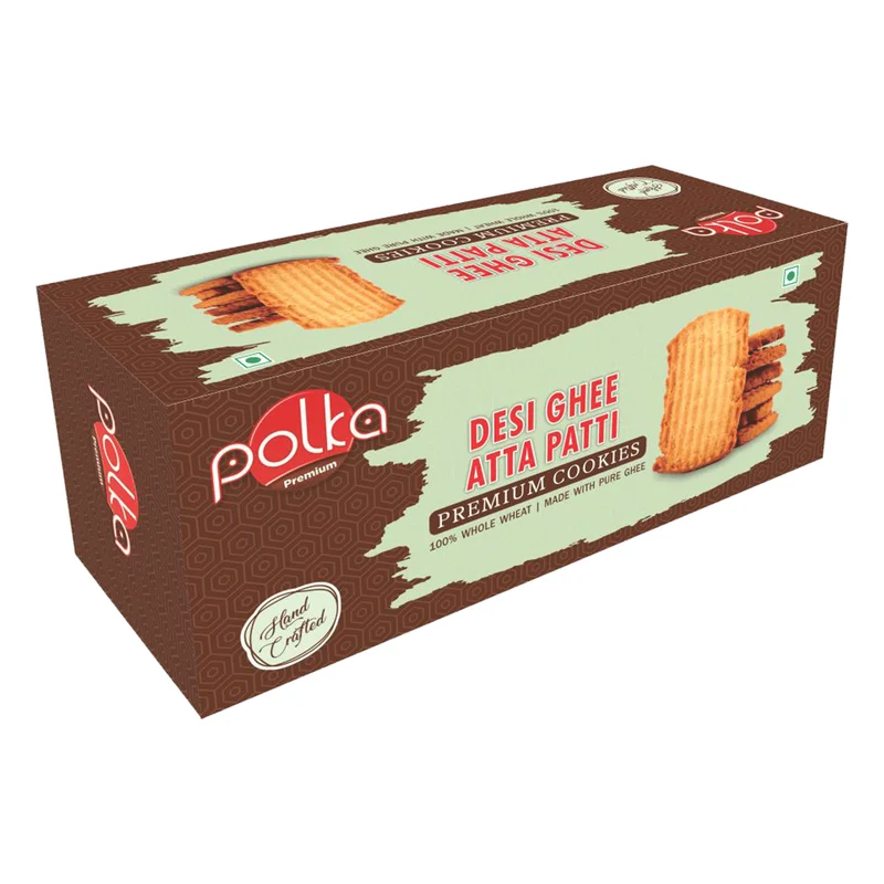 Polka Desi Ghee Atta Patti Cookies