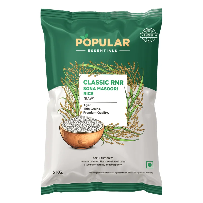 Popular Essentials Classic RNR Sona Masoori Raw Rice