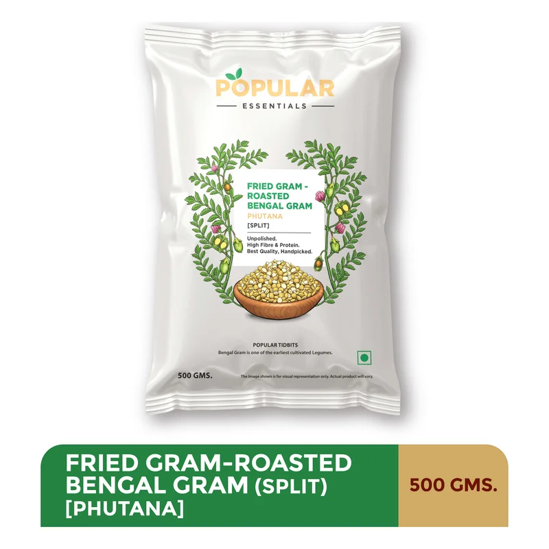 Popular Essentials Fried Gram (Roasted Bengal Gram) - Split