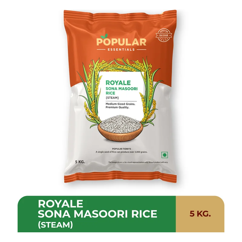 Popular Essentials Royale Sona Masoori Steam Rice