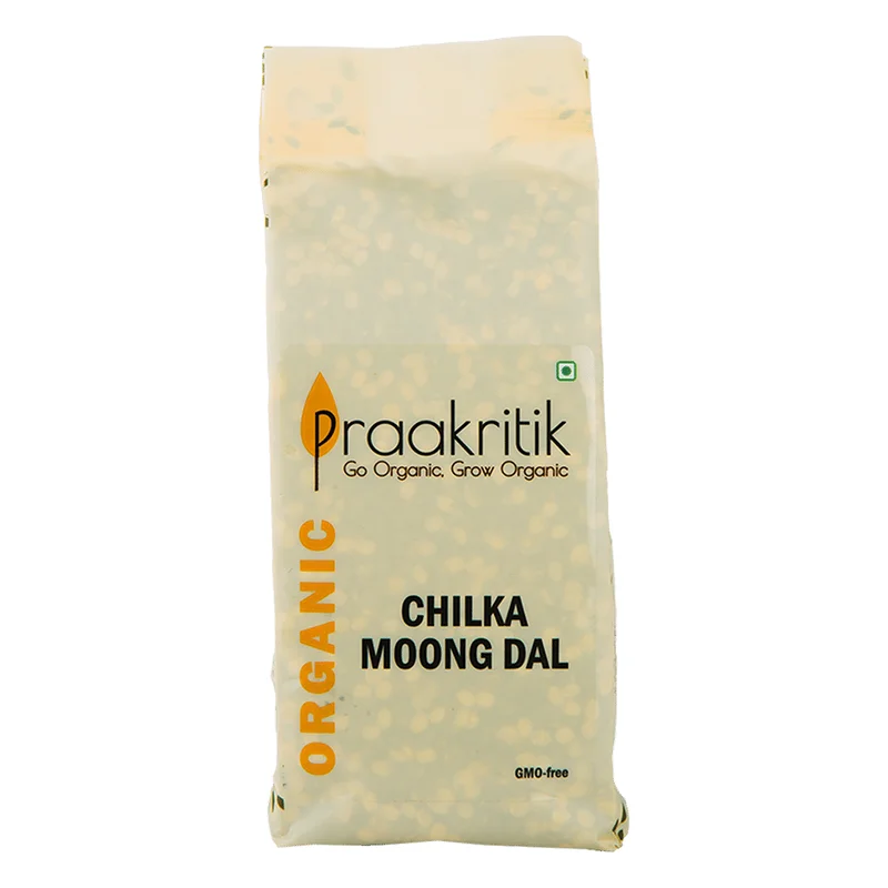 Praakritik Organic Chilka Hara Moong Dal
