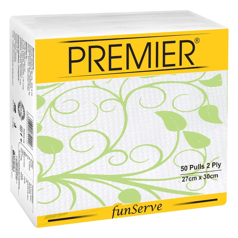 Premier Funserve Napkins - 2 Ply, 27 x 30 cm