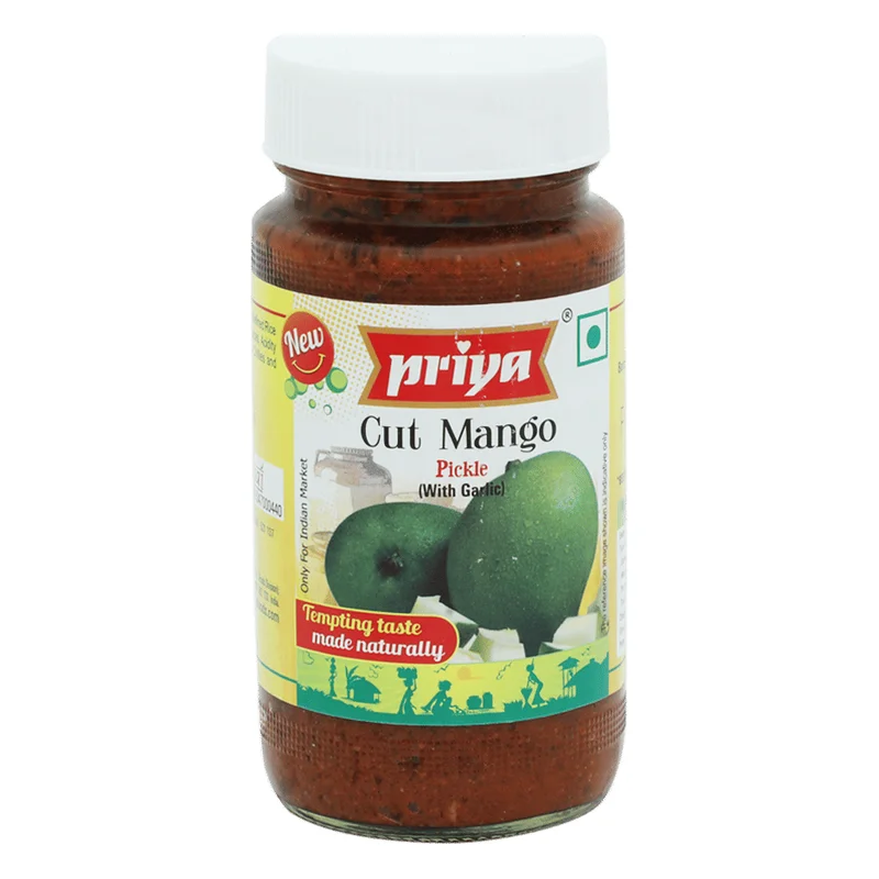 Priya Cut Mango Pickle with Garlic