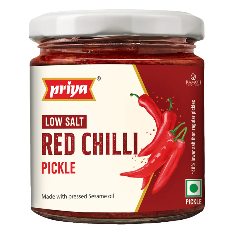 Priya Low Salt Red Chilli Pickle