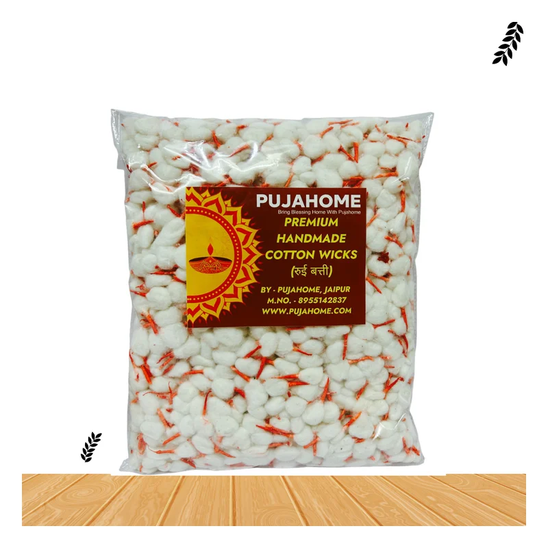 Pujahome Kesar Tip Round Cotton Wicks
